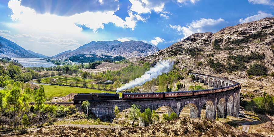 Jacobite train in Scotland